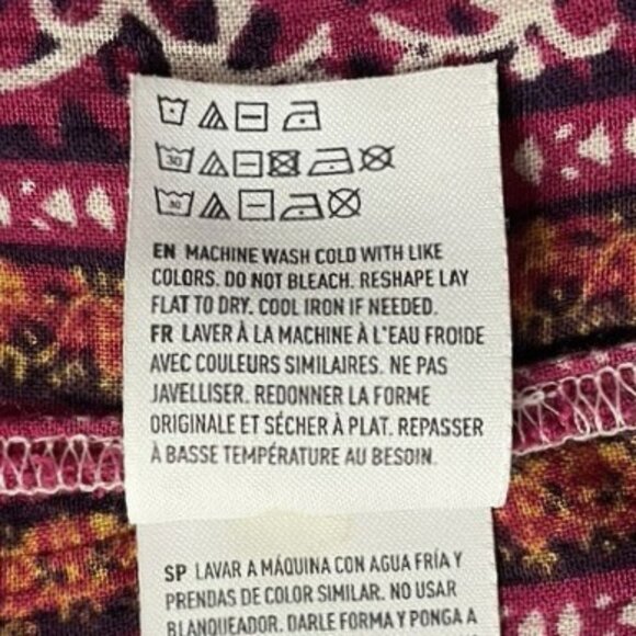 American Eagle Floral Tassel Boho Mini Dress M | AE V-Neck Viscose Peasant Tunic - Picture 10 of 13